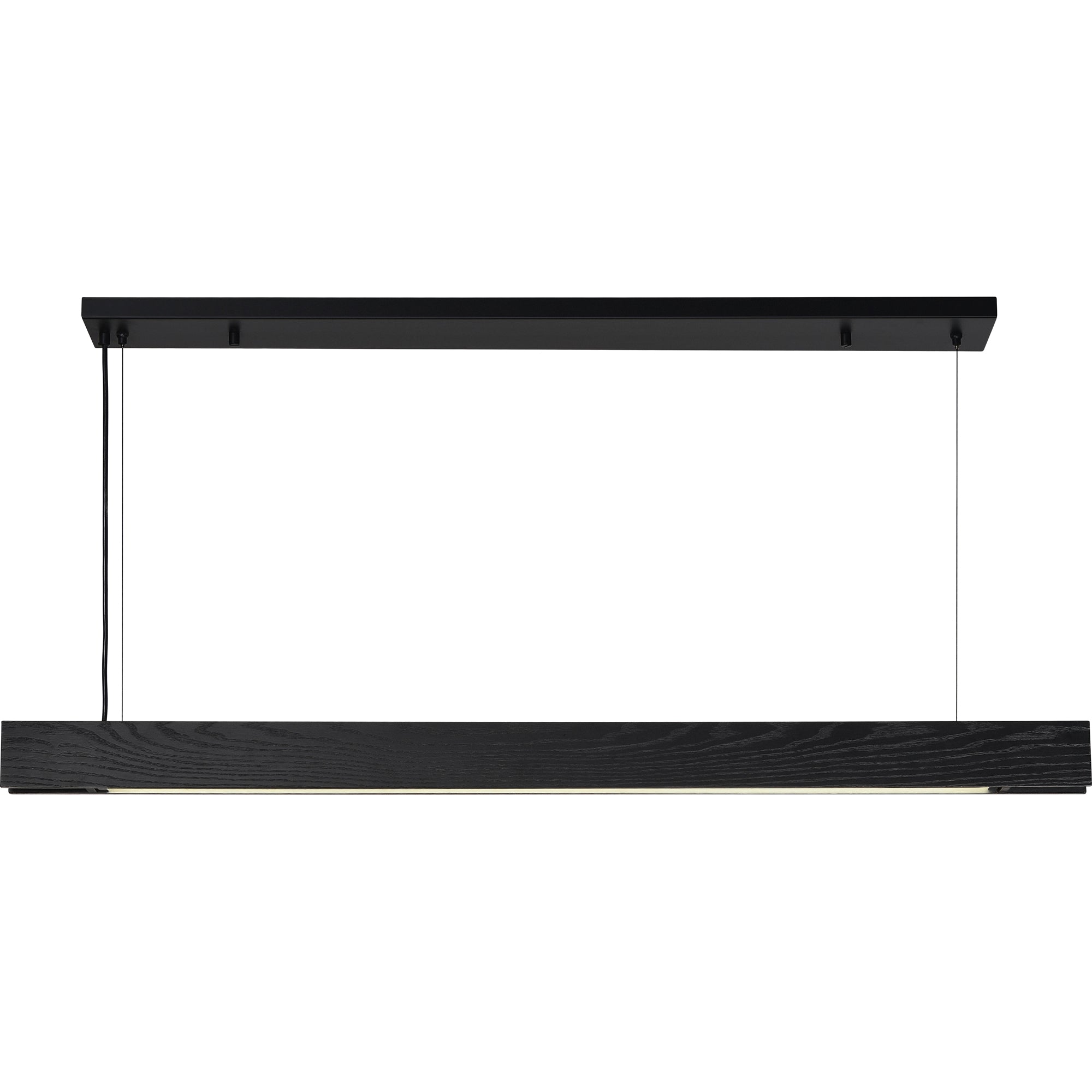 Taya Ceiling Fixture by Renwil, linear design in black wood finish, top view