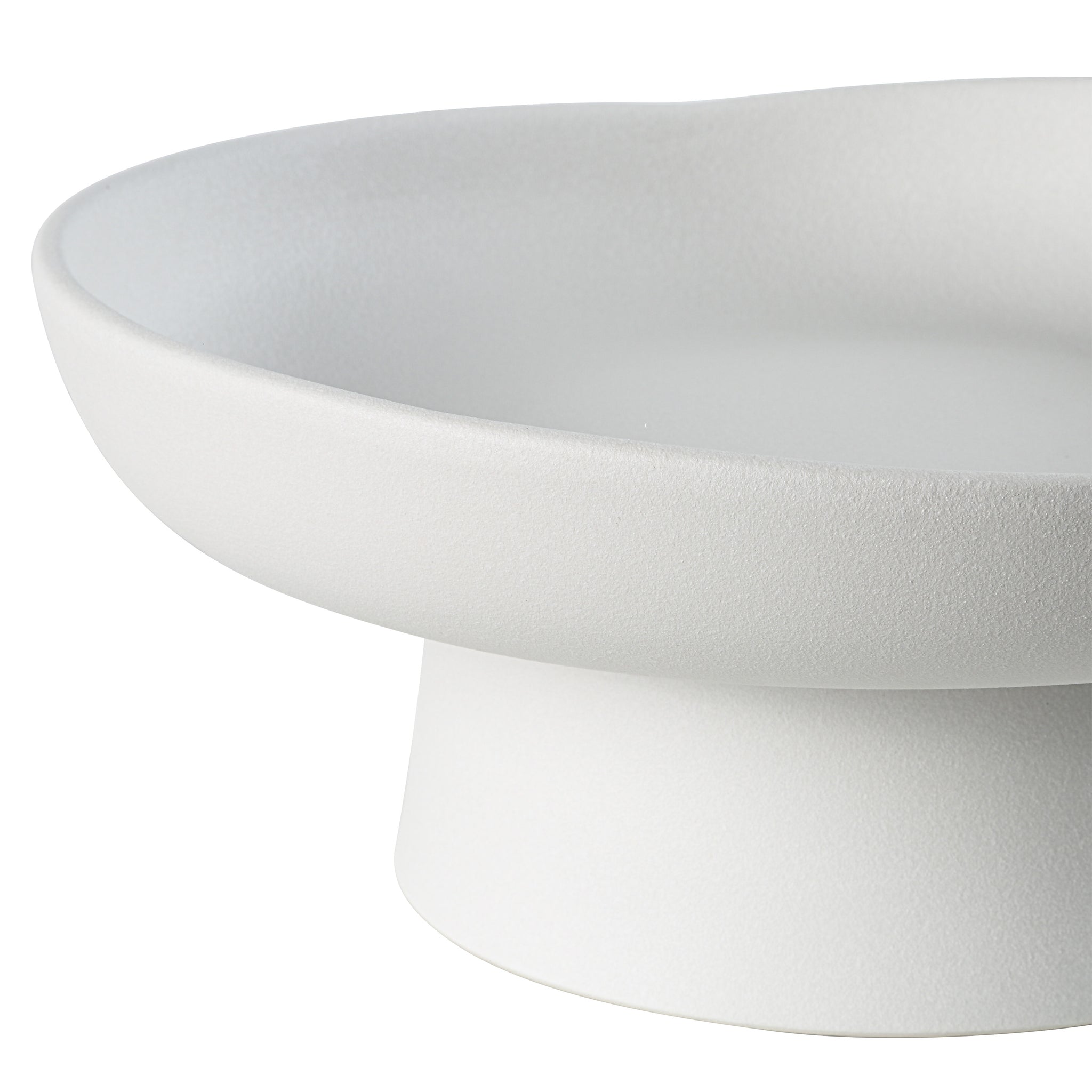 Malabo Bowl by Renwil, white decorative bowl with a rounded edge and textured exterior.