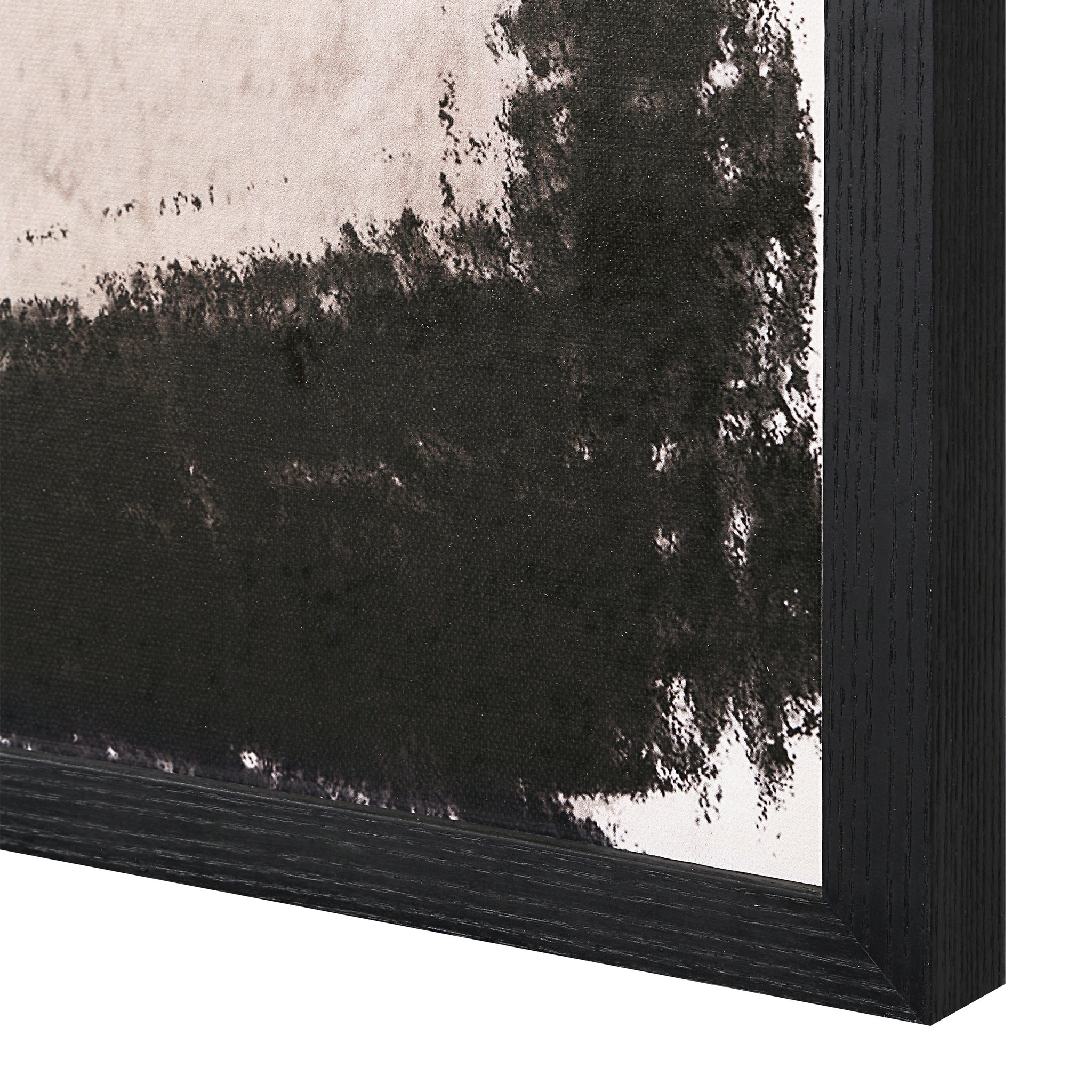 Watson wall decor featuring abstract black and beige design with a black frame