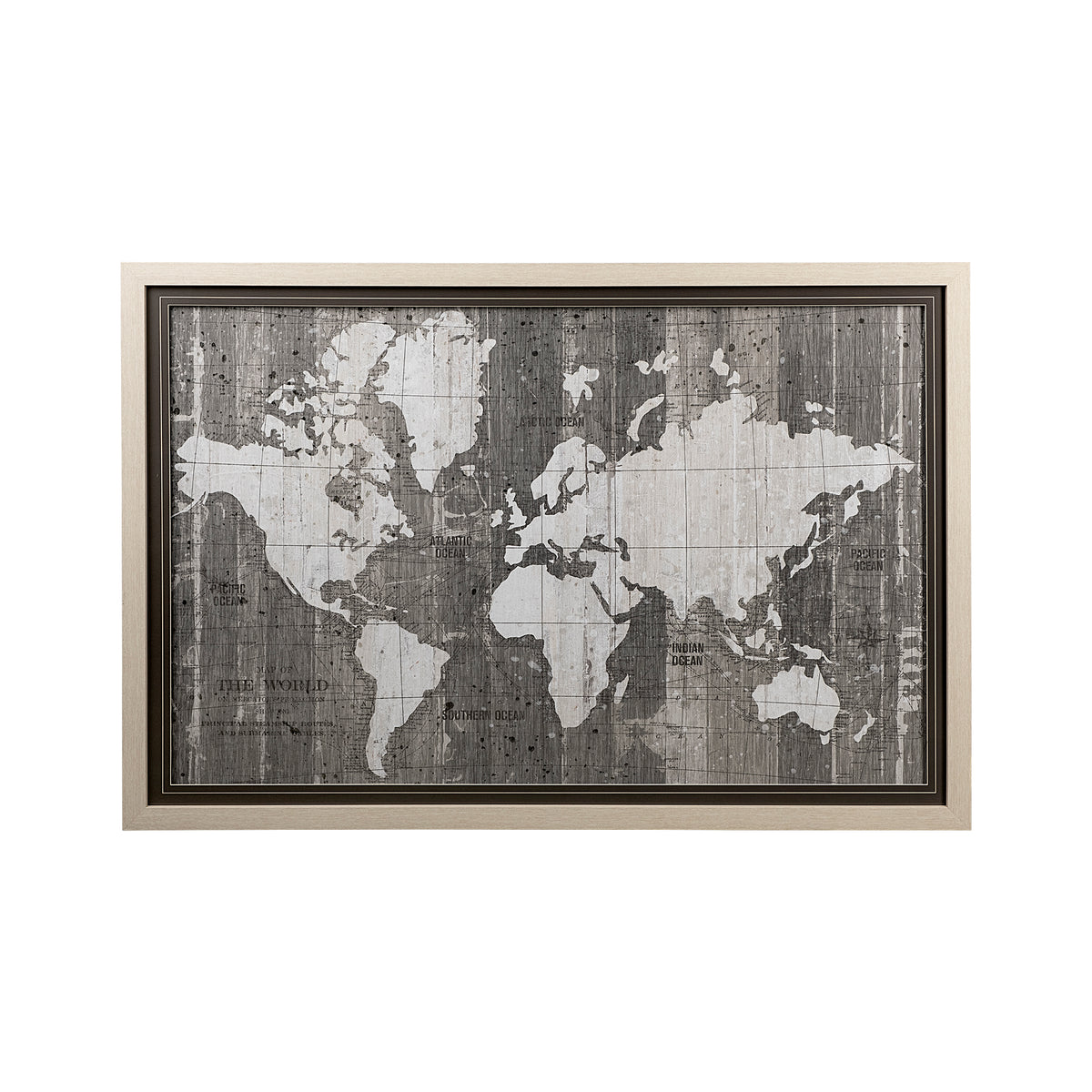 Old World Map Neutral — a Mercana wall art piece at Laurie Yapp Home.