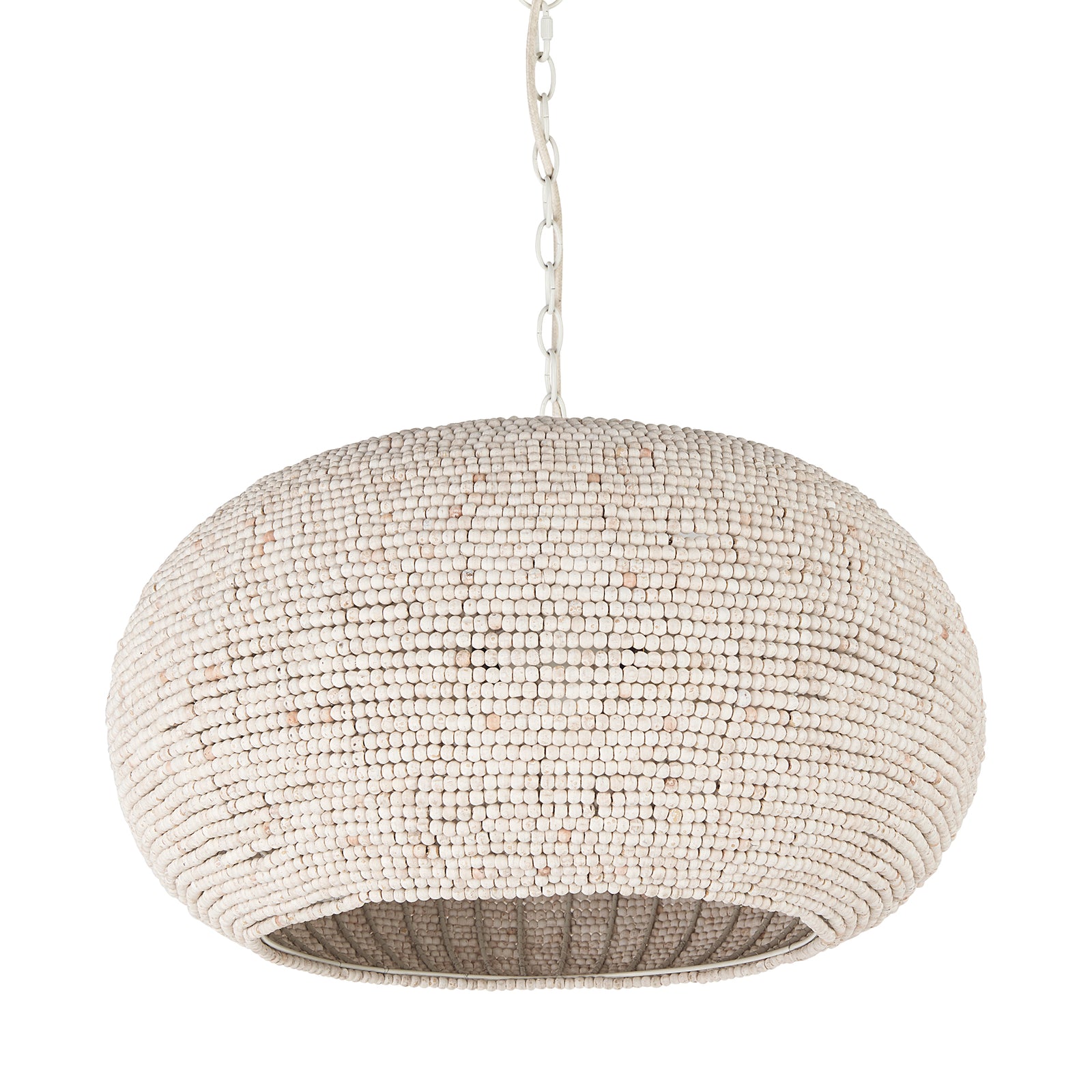 Theta White-Washed Beaded Chandelier — a Mercana chandelier at Laurie Yapp Home.
