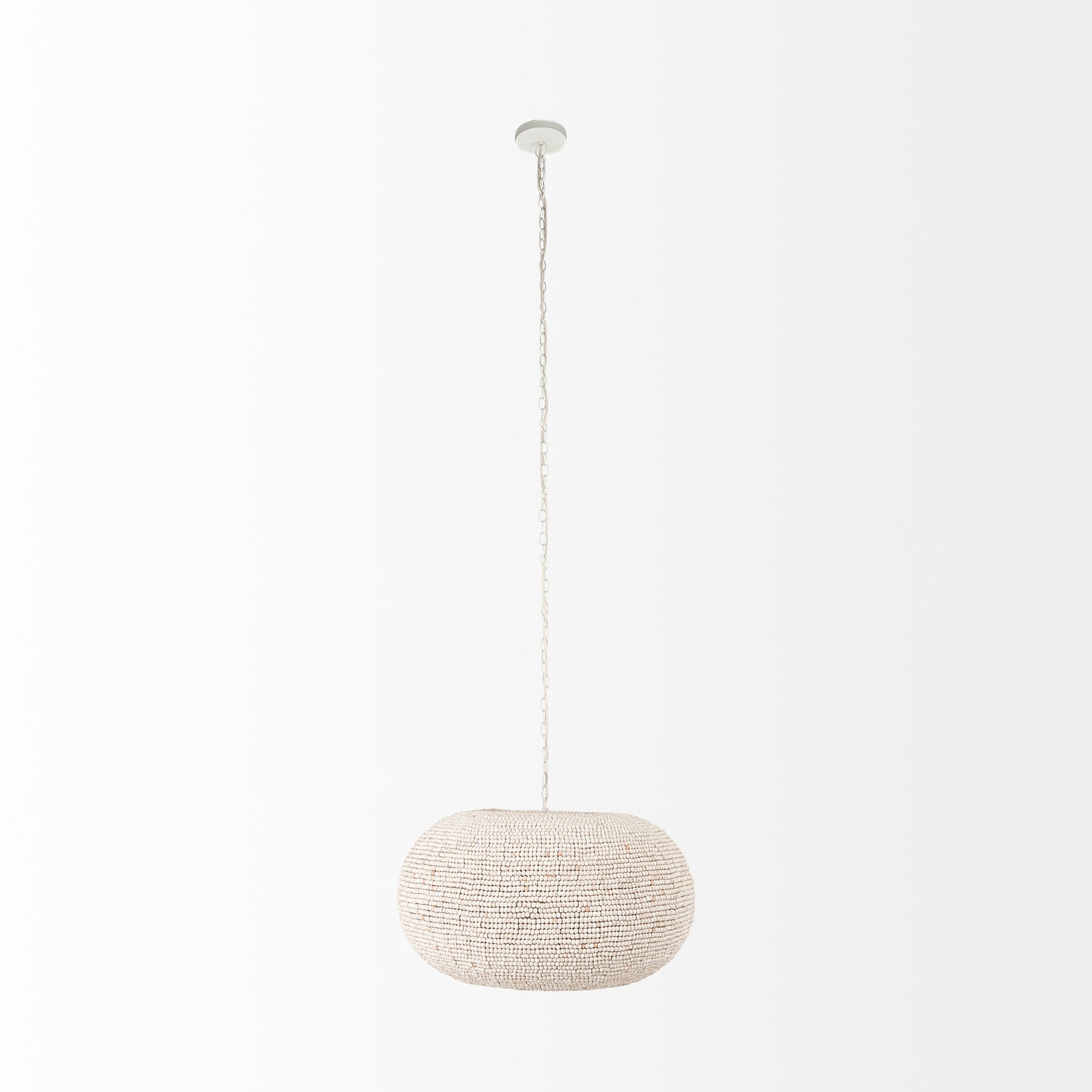 Theta White-Washed Beaded Chandelier — a Mercana chandelier at Laurie Yapp Home.