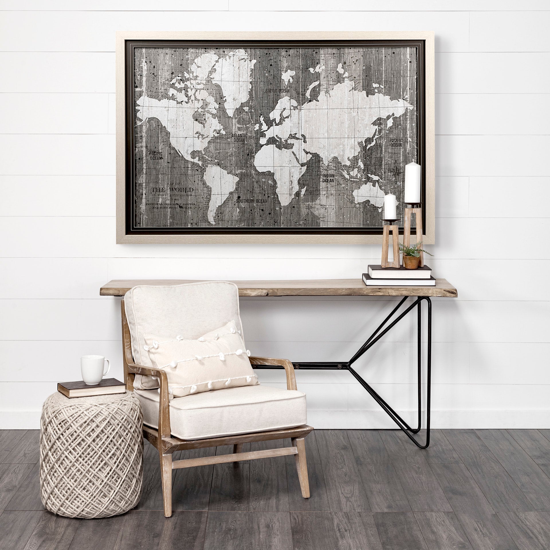Old World Map Neutral viewed from the side.