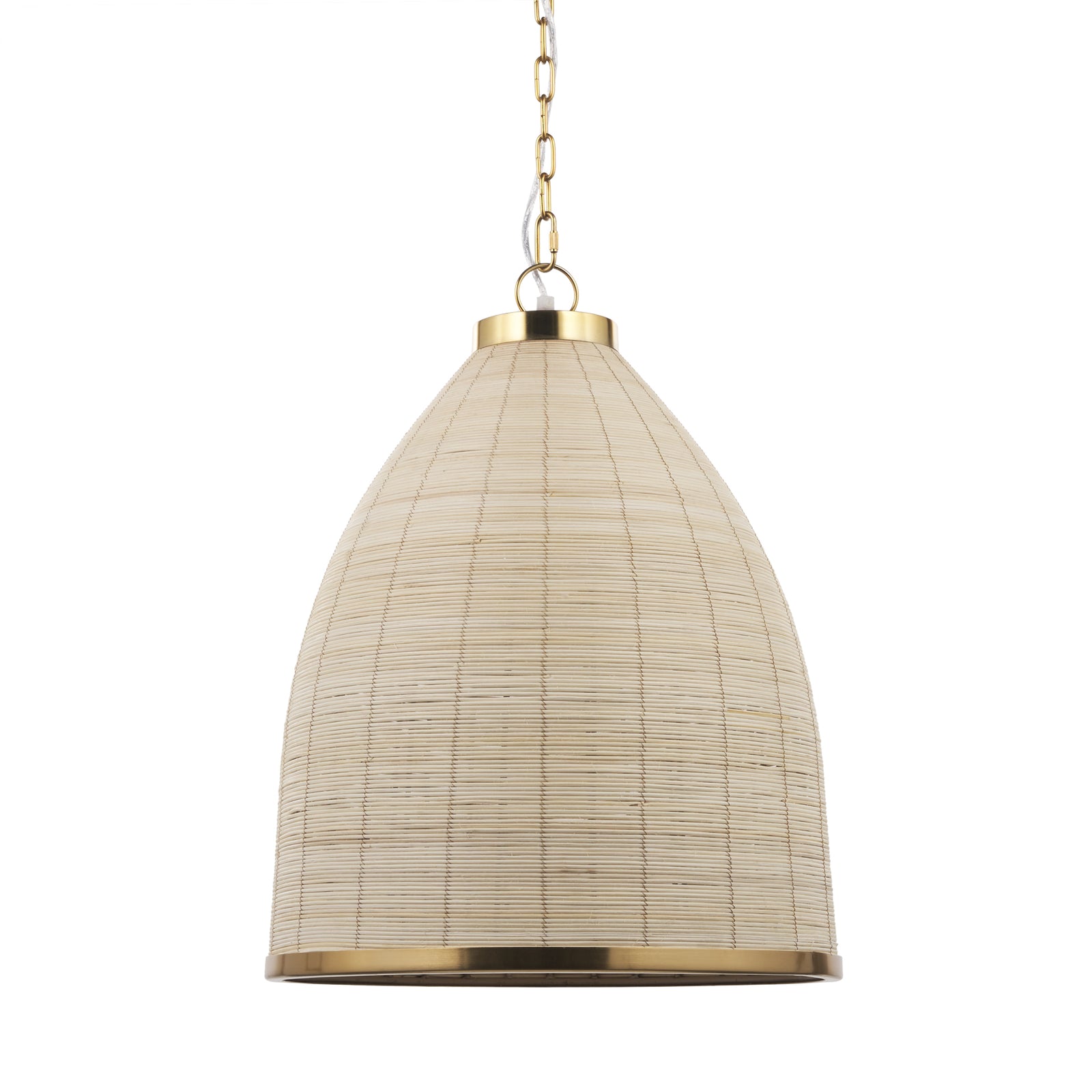 Saliha Cane w/ Brass Metal Pendant Light — a Mercana pendant light at Laurie Yapp Home.