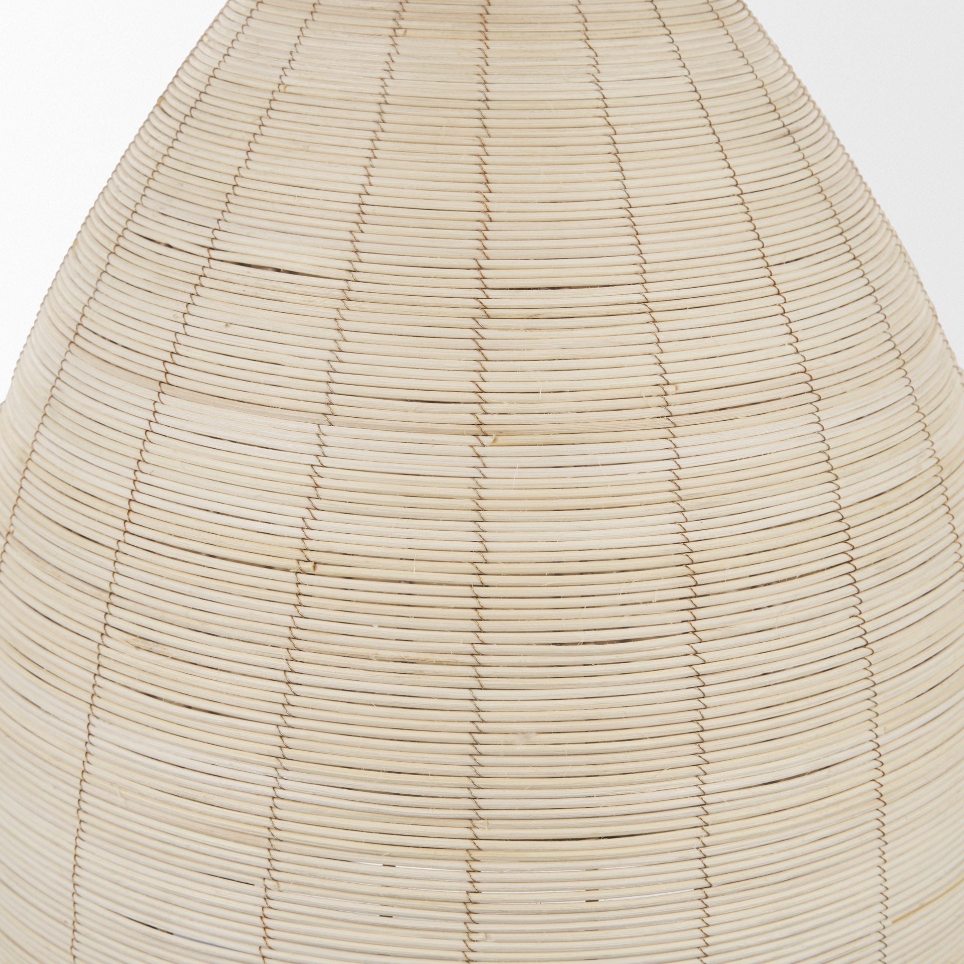 Saliha Cane w/ Brass Metal Pendant Light shown from another angle.