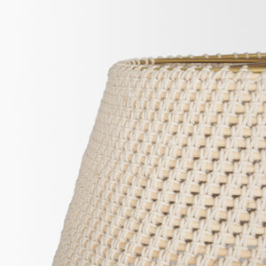 Tosha 1-Light Tapered Cotton Rope Drum Pendant shown from another angle.