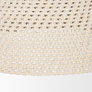 Tosha 1-Light Tapered Cotton Rope Drum Pendant shown from a different angle to reveal its silhouette.