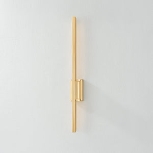 Close-up of the Bernard Wall Sconce in aged brass showing the arm curve and shade silhouette.