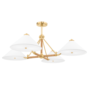 Williamsburg Chandelier in aged brass — a Hudson Valley chandelier for dining rooms, entries, and living rooms at Laurie Yapp Home.