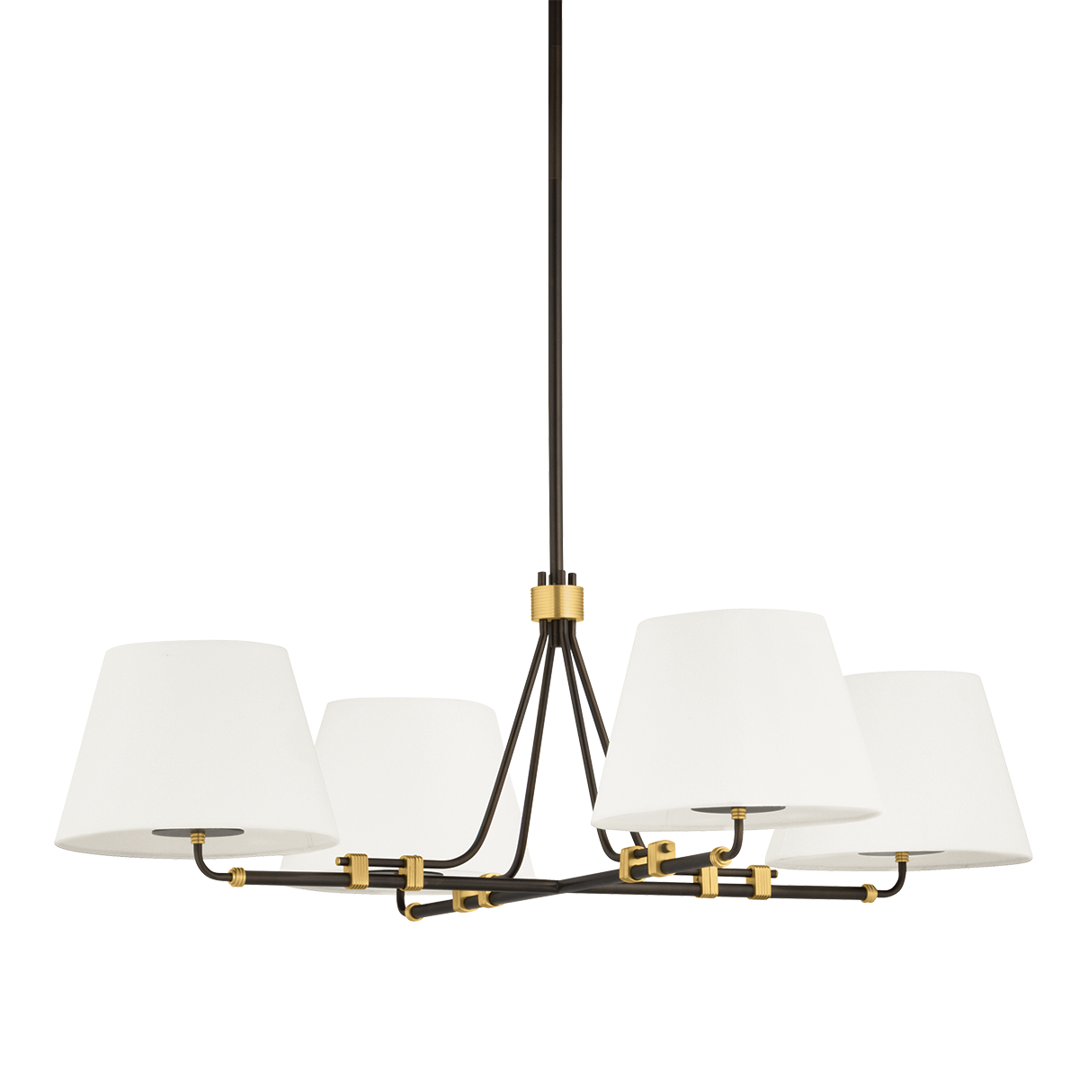 Crown Heights Chandelier in aged brass — a Hudson Valley chandelier for dining rooms, entries, and living rooms at Laurie Yapp Home.