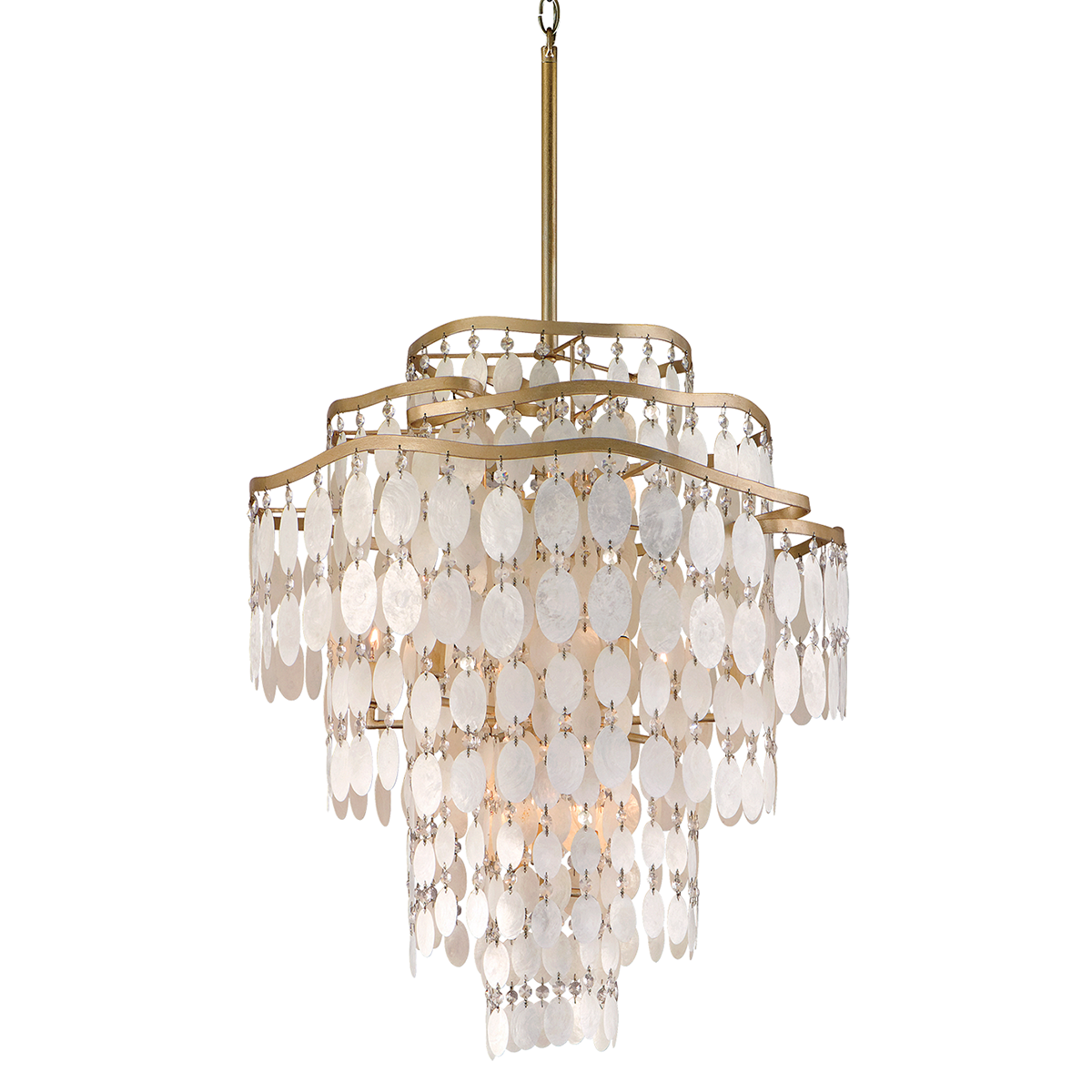 Dolce Chandelier 24" — a Corbett chandelier for dining rooms, entries, and living rooms at Laurie Yapp Home.