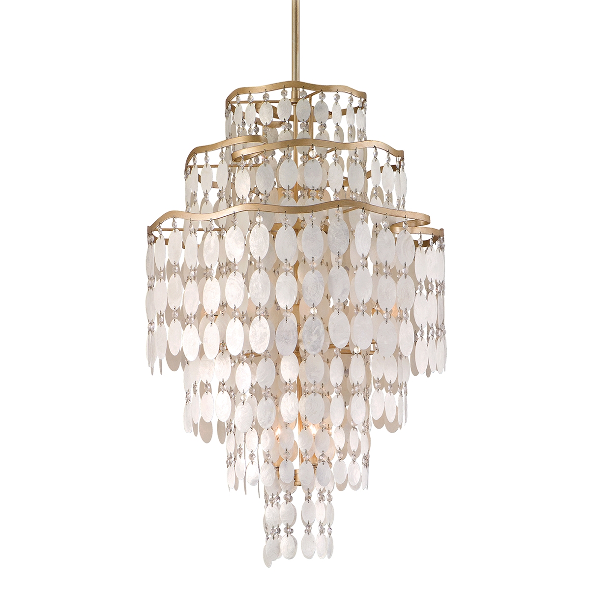 Dolce Chandelier 25" — a Corbett chandelier for dining rooms, entries, and living rooms at Laurie Yapp Home.