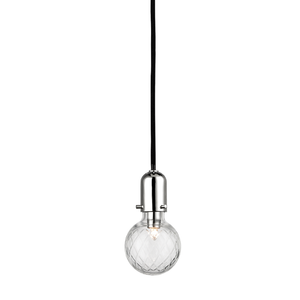 Marlow Pendant 3.5" in polished nickel shown from a second angle to highlight the shade shape and metal detail.
