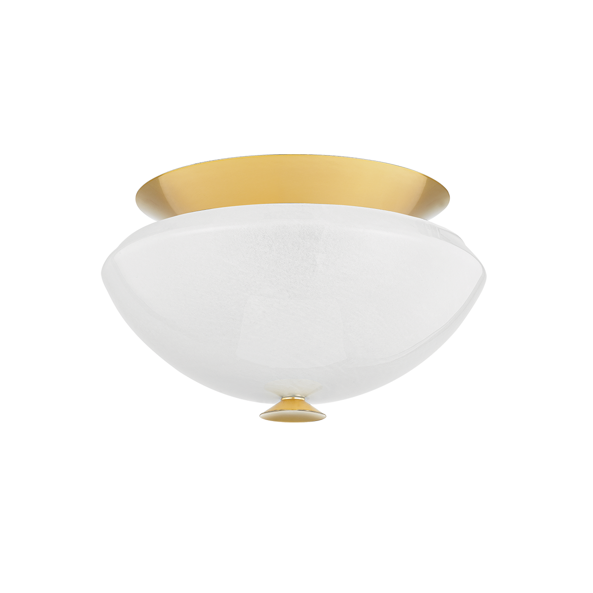 Pawtucket Flush Mount in aged brass — a Hudson Valley flush mount for hallways, bedrooms, and entryways at Laurie Yapp Home.