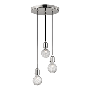 Marlow Pendant 10" in polished nickel shown from a second angle to highlight the shade shape and metal detail.