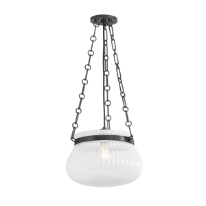 Granby Pendant 13" in bronze shown from a second angle to highlight the shade shape and metal detail.