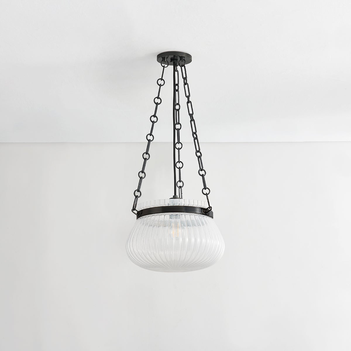Close-up of the Granby Pendant 13" in bronze showing the shade shape and metal detail.