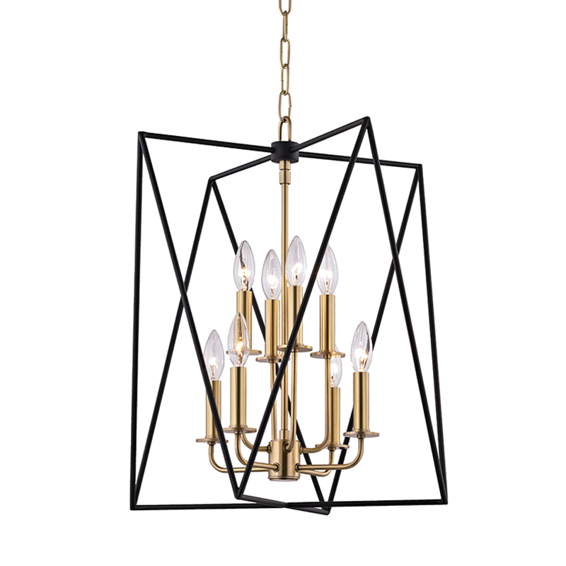 Laszlo Pendant 18.25" in aged brass — a Hudson Valley pendant for kitchens, entries, and dining rooms at Laurie Yapp Home.
