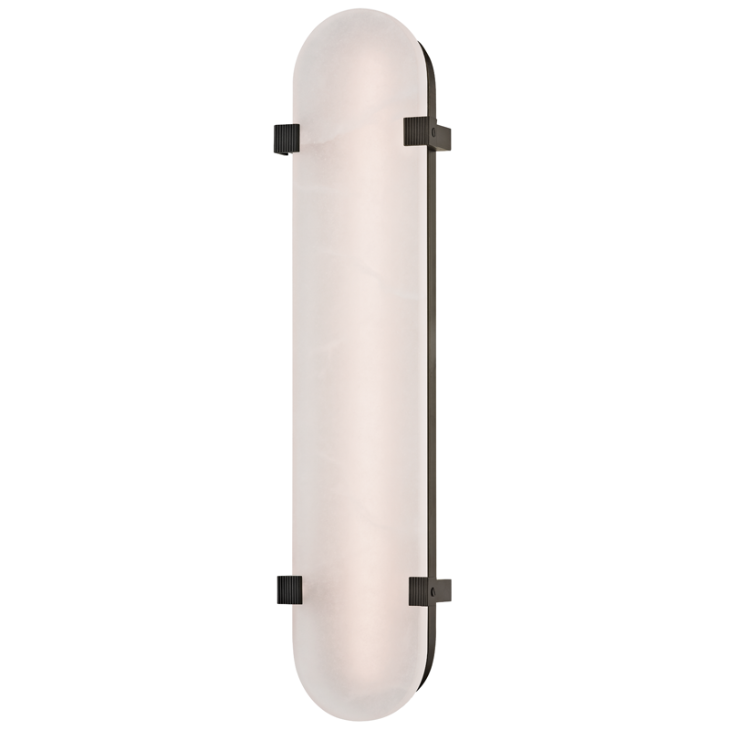 Skylar Wall Sconce 5.75" x 24.75" in aged brass — a Hudson Valley wall sconce for bathrooms, hallways, and living rooms at Laurie Yapp Home.