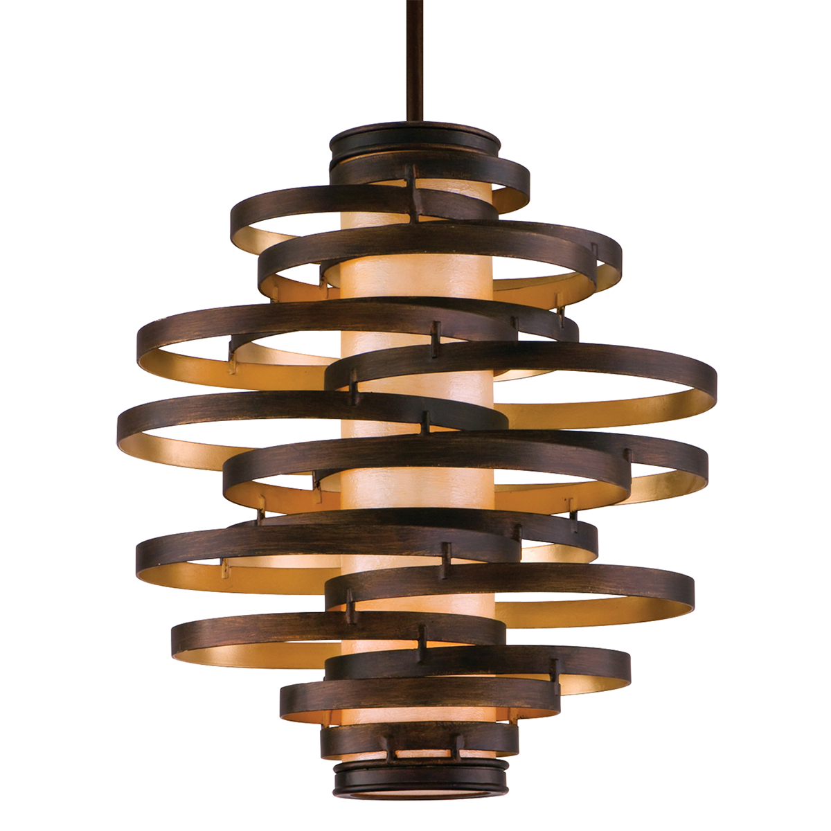 Vertigo Chandelier 23" x 23.75" — a Corbett chandelier for dining rooms, entries, and living rooms at Laurie Yapp Home.
