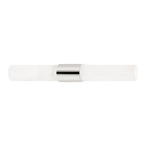 Ellington Bath And Vanity 3.25" x 24" in polished nickel shown from a second angle to highlight the arm spread and shade silhouette.