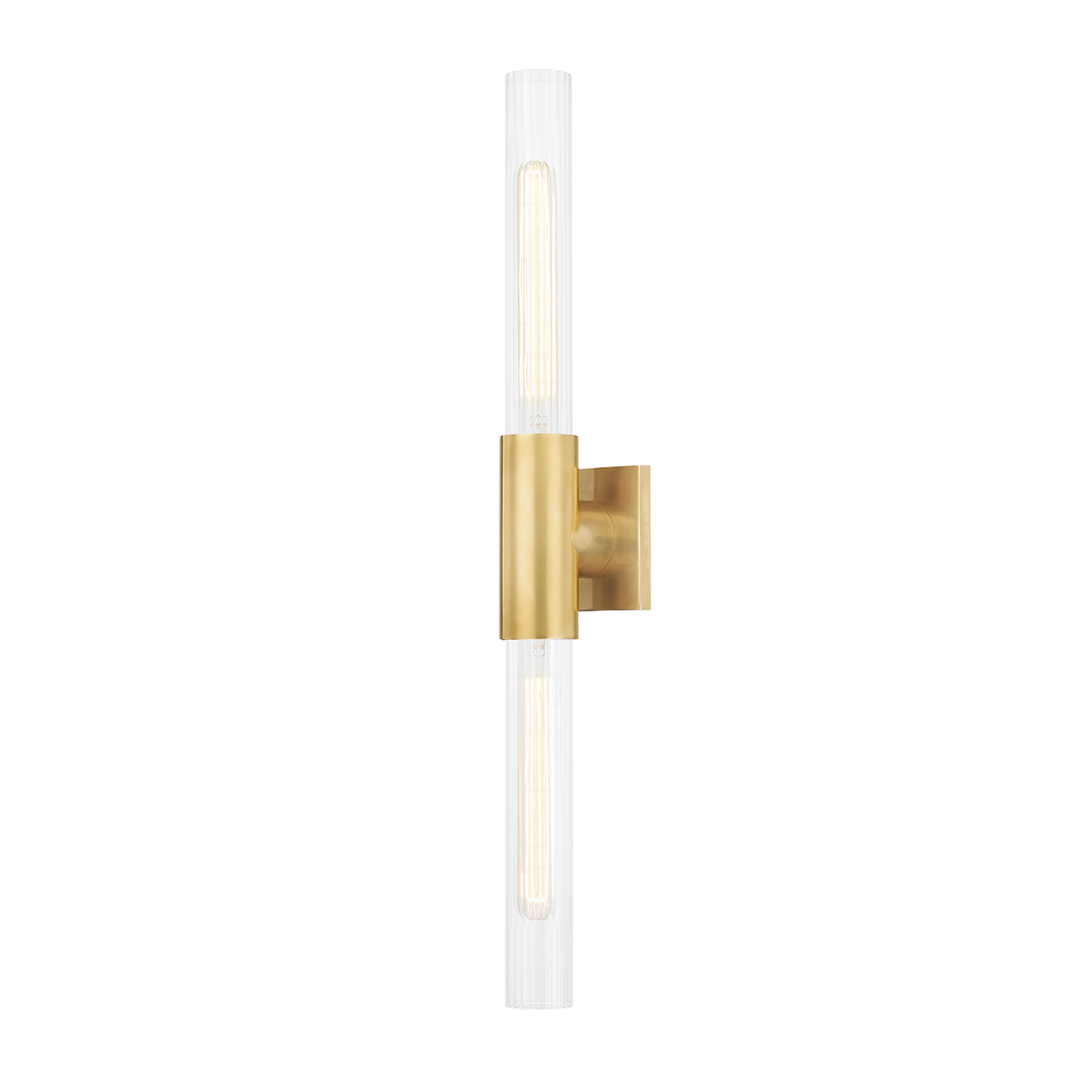 Asher Wall Sconce 4.25" in aged brass — a Hudson Valley wall sconce for bathrooms, hallways, and living rooms at Laurie Yapp Home.