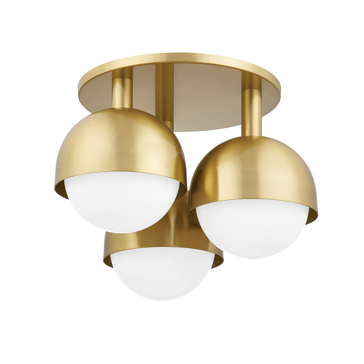 Foster Semi Flush in aged brass — a Hudson Valley semi flush for hallways, bedrooms, and entryways at Laurie Yapp Home.