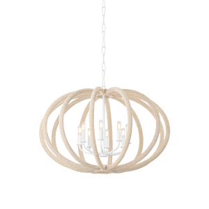 Lewiston Chandelier 34" — a Hudson Valley chandelier for dining rooms, entries, and living rooms at Laurie Yapp Home.