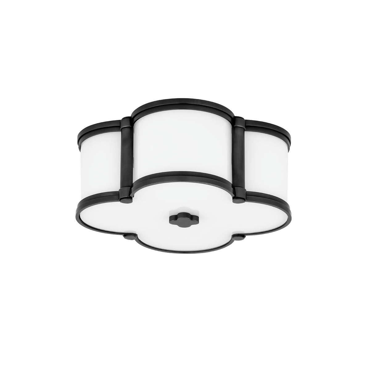 Chandler Flush Mount 12.5" in bronze shown from a second angle to highlight the shade profile and mounting canopy.