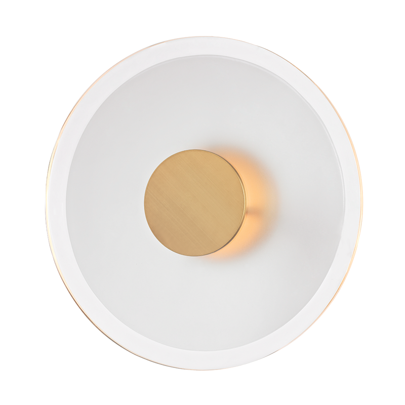 Guthrie Wall Sconce 13" in aged brass — a Hudson Valley wall sconce for bathrooms, hallways, and living rooms at Laurie Yapp Home.