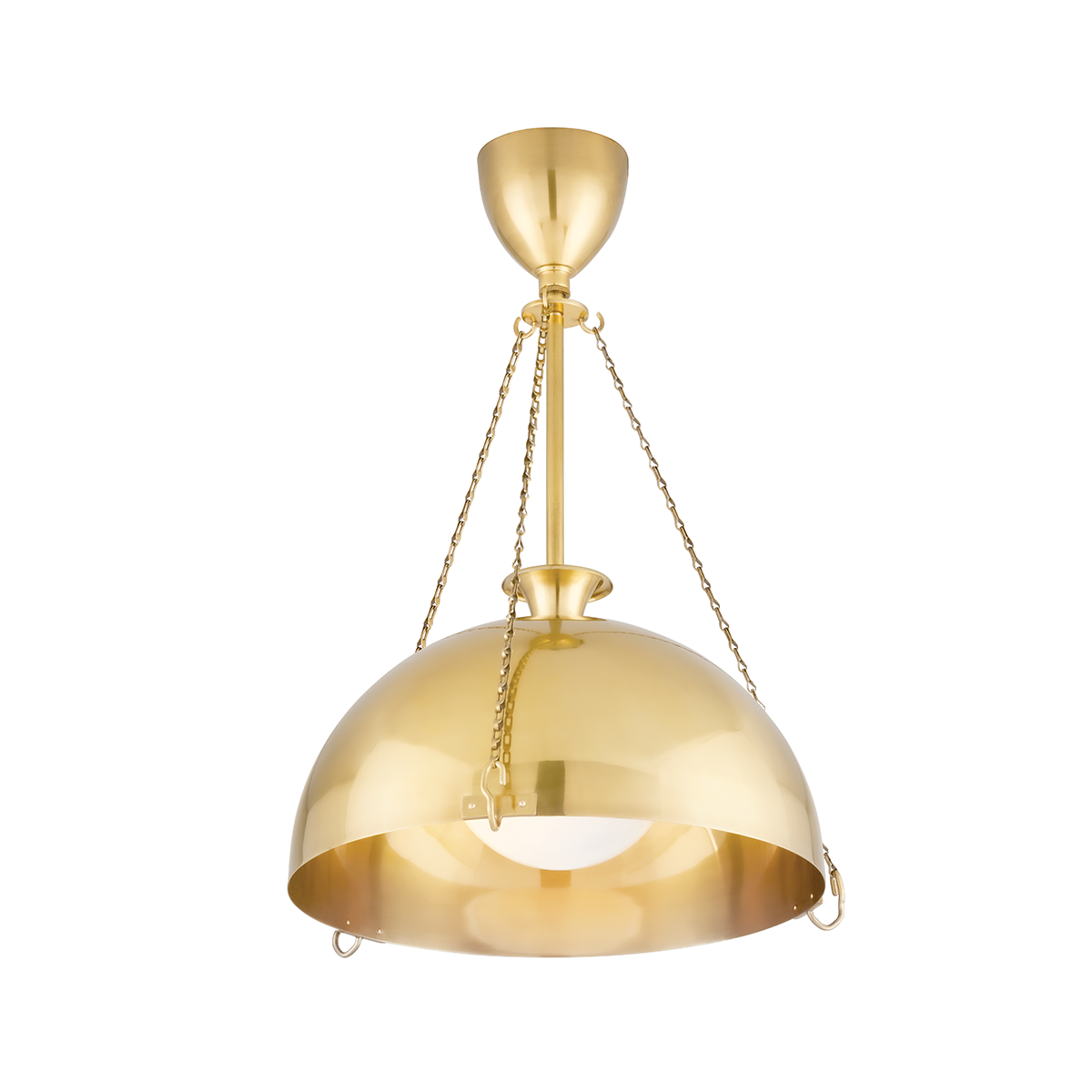 Levette Pendant in aged brass — a Hudson Valley pendant for kitchens, entries, and dining rooms at Laurie Yapp Home.