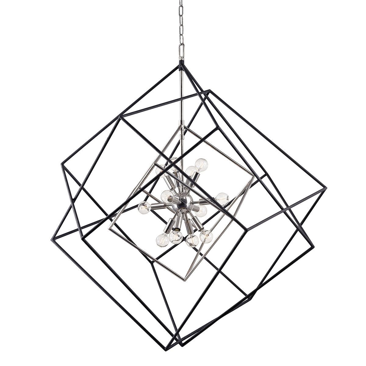 Roundout Chandelier 34" in aged brass — a Hudson Valley chandelier for dining rooms, entries, and living rooms at Laurie Yapp Home.