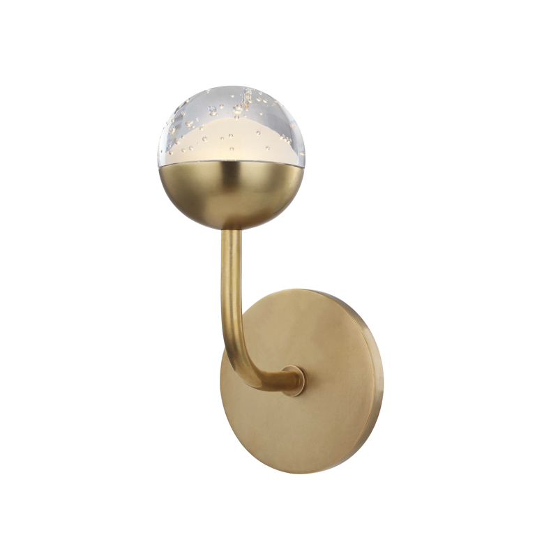 Boca Bath And Vanity 4.75" in aged brass — a Hudson Valley bath and vanity for bathrooms and powder rooms at Laurie Yapp Home.
