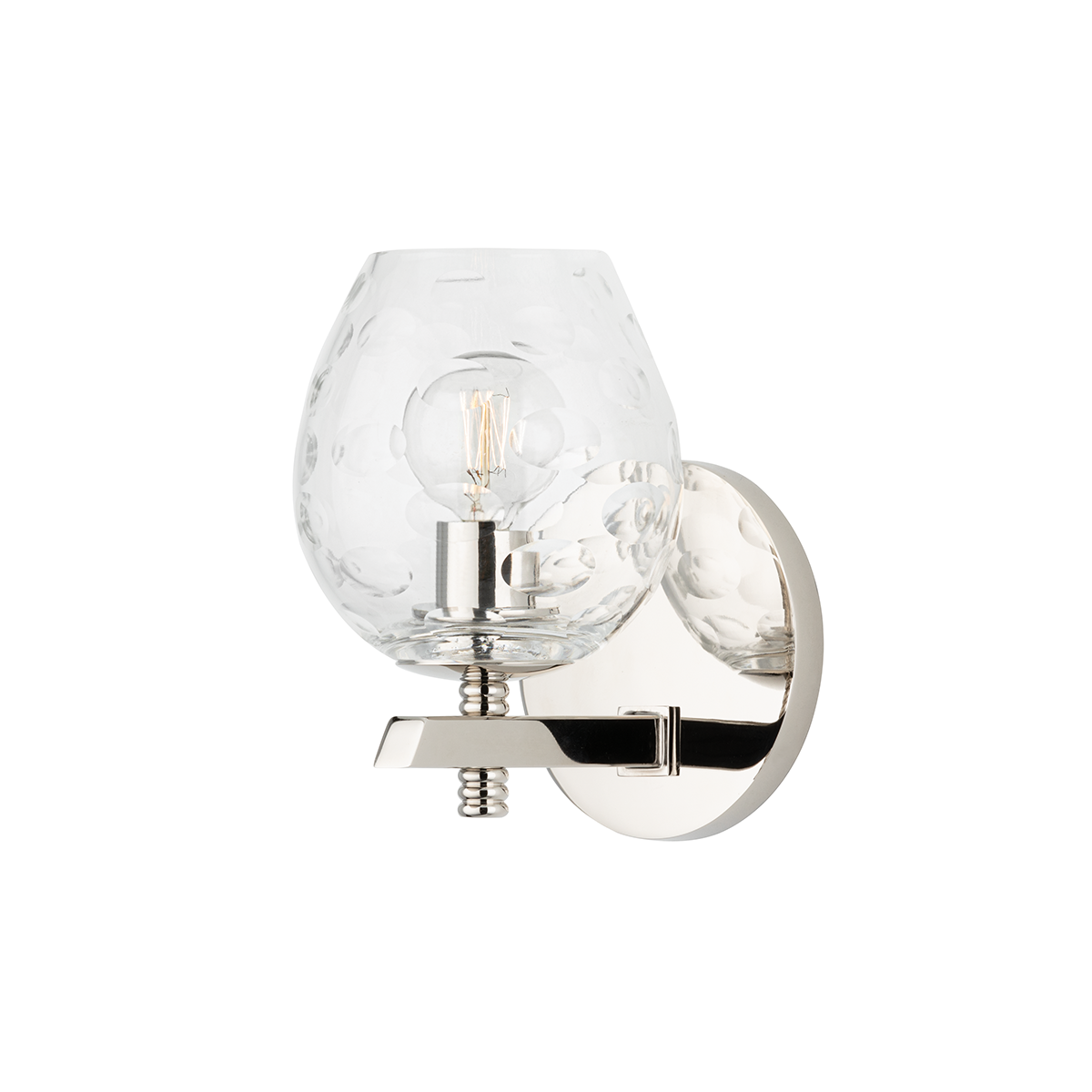 Burns Bath And Vanity 4.75" in polished nickel — a Hudson Valley bath and vanity for bathrooms and powder rooms at Laurie Yapp Home.