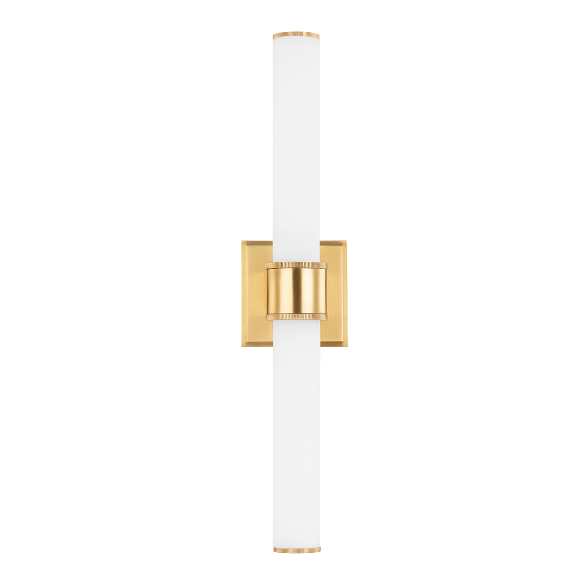 Mill Valley Bath And Vanity 4.5" x 20" in aged brass — a Hudson Valley wall sconce for bathrooms, hallways, and living rooms at Laurie Yapp Home.