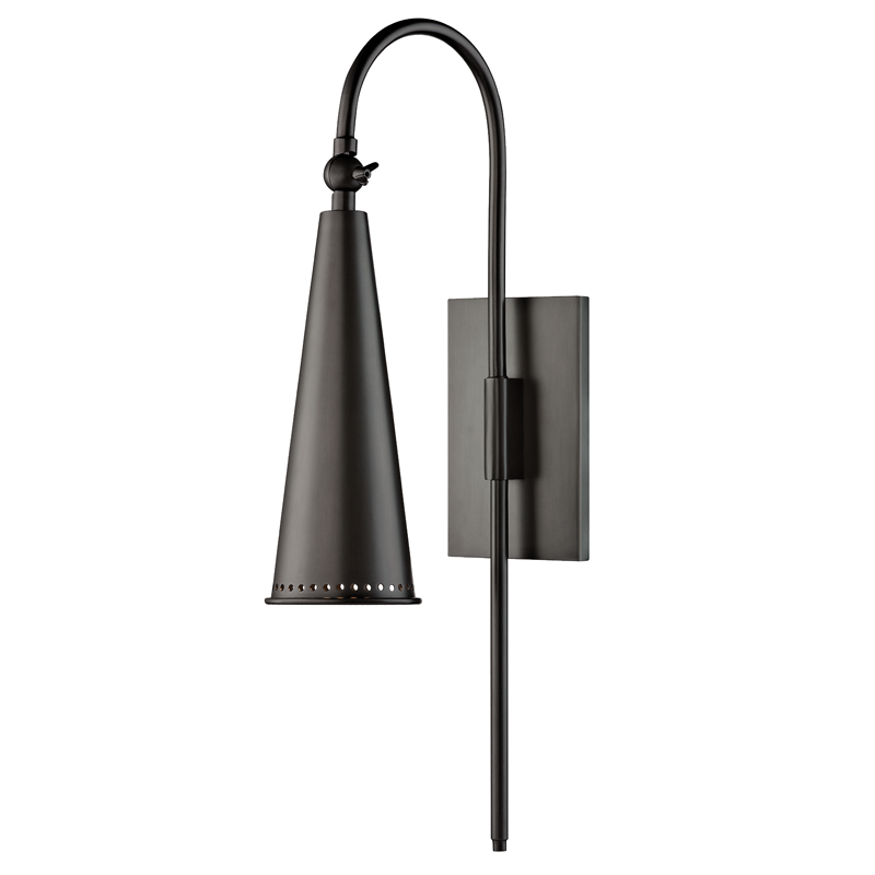 Alva Wall Sconce 4.25" in aged brass — a Hudson Valley wall sconce for bathrooms, hallways, and living rooms at Laurie Yapp Home.