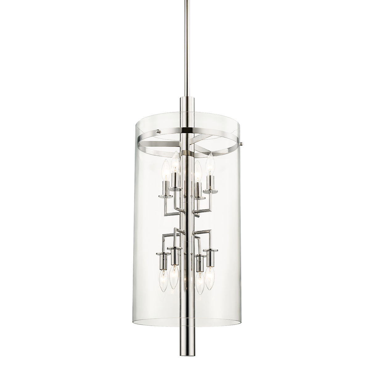 Baxter Lantern in polished nickel — a Hudson Valley lantern for entries, foyers, and covered porches at Laurie Yapp Home.