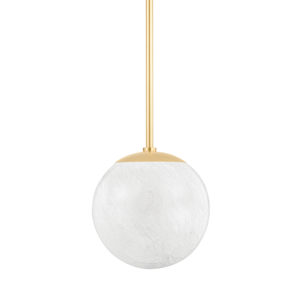 Burlington Pendant 12" in aged brass — a Hudson Valley pendant for kitchens, entries, and dining rooms at Laurie Yapp Home.
