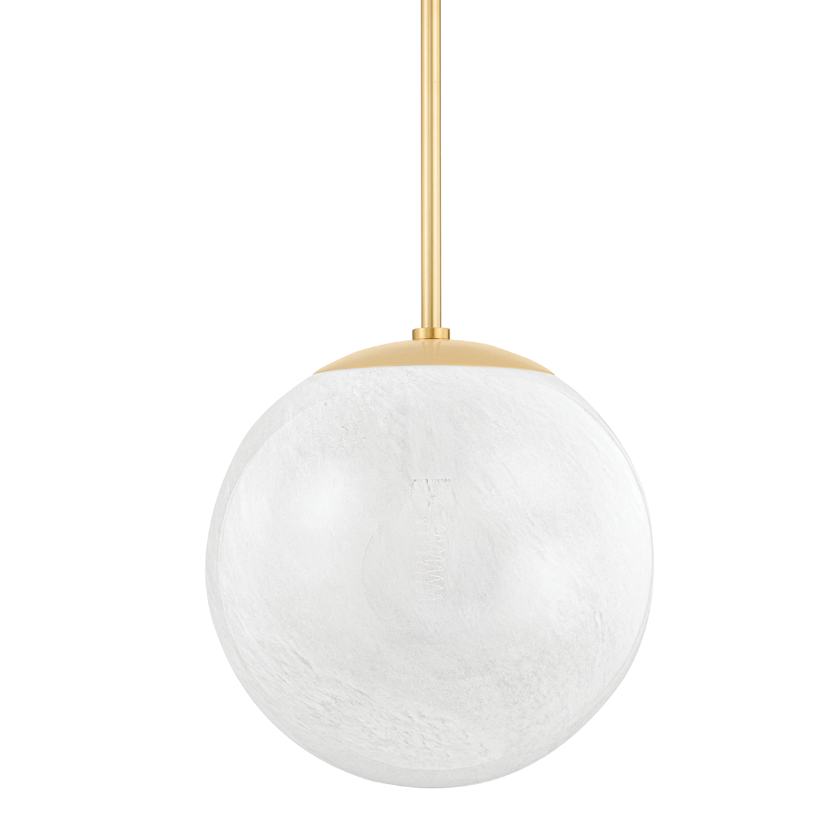 Burlington Pendant 16" in aged brass — a Hudson Valley pendant for kitchens, entries, and dining rooms at Laurie Yapp Home.