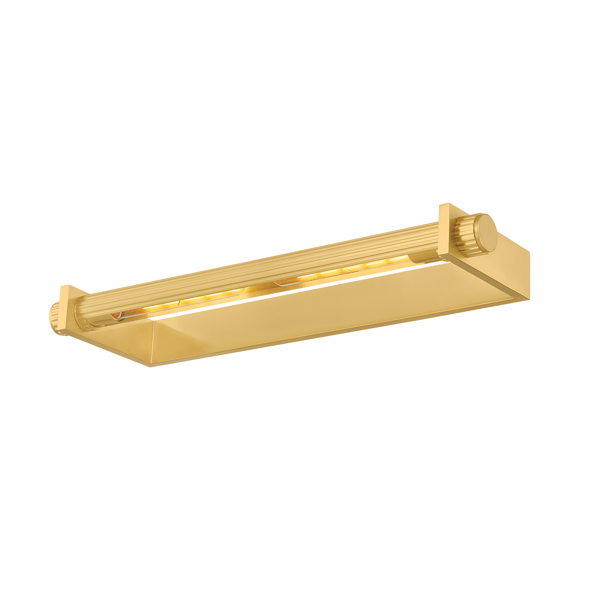 Judd Picture Light 26.5" in aged brass — a Hudson Valley picture light for gallery walls and reading nooks at Laurie Yapp Home.