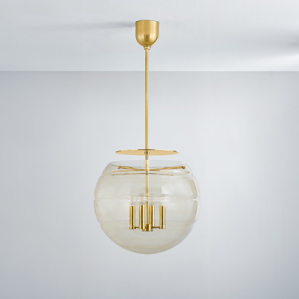 Gill Pendant 19.5" in aged brass — a Hudson Valley pendant for kitchens, entries, and dining rooms at Laurie Yapp Home.