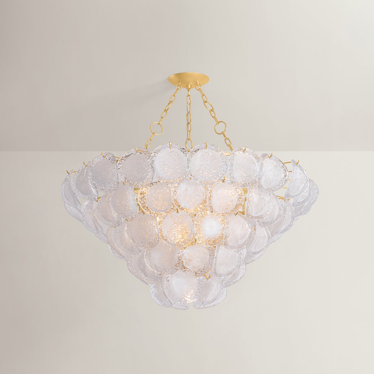Cedar Hill Chandelier 47.25" shown from the front to reveal the frame, arms, and shade detail.