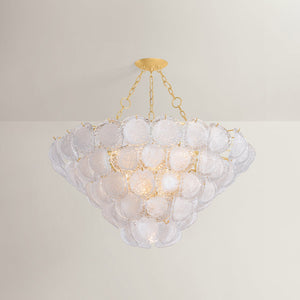 Cedar Hill Chandelier 47.25" shown from the front to reveal the frame, arms, and shade detail.