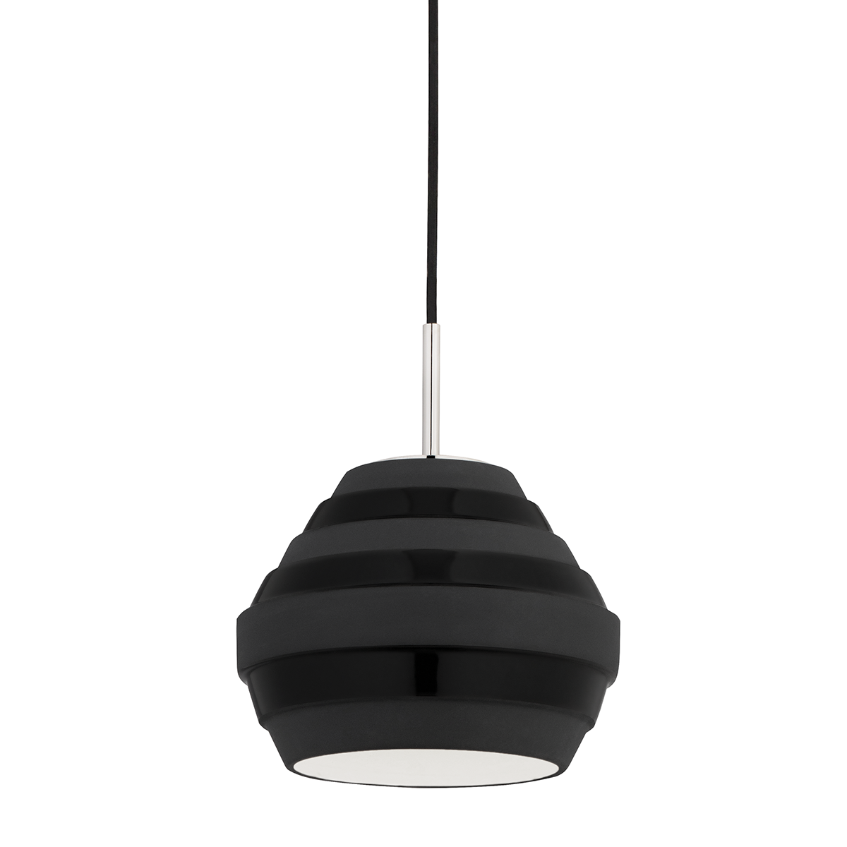 Calverton Pendant in polished nickel — a Hudson Valley pendant for kitchens, entries, and dining rooms at Laurie Yapp Home.