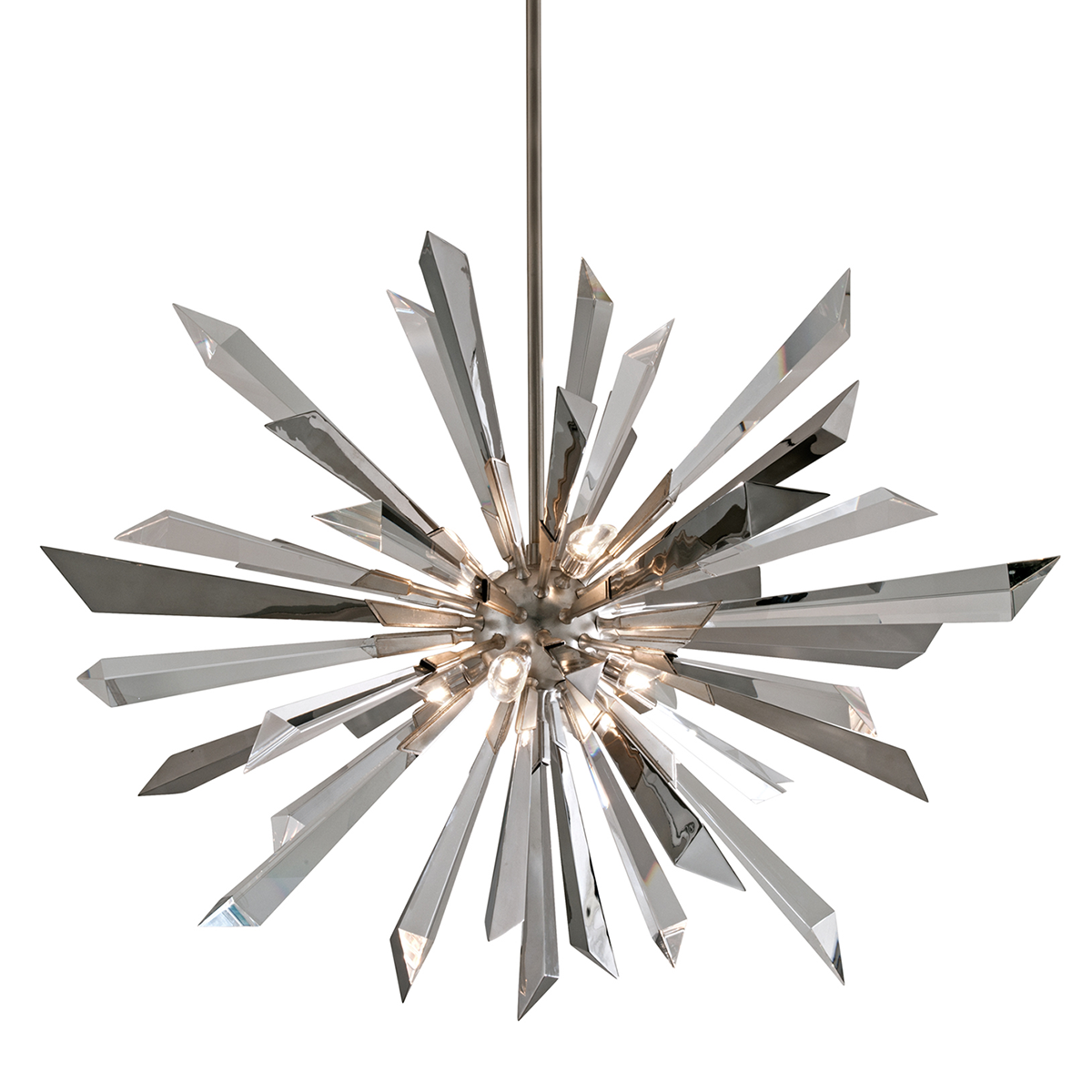 Inertia Chandelier — a Corbett chandelier for dining rooms, entries, and living rooms at Laurie Yapp Home.