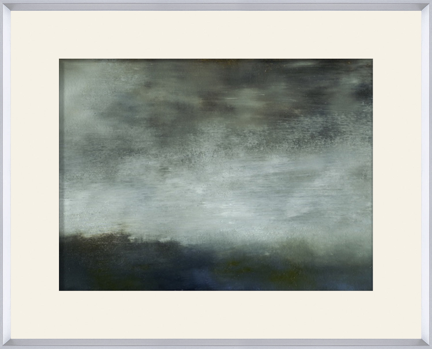 Water III wall art by Celadon featuring abstract gray and blue tones in a sleek frame.