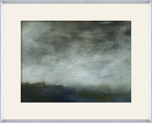 Water III wall art by Celadon featuring abstract gray and blue tones in a sleek frame.