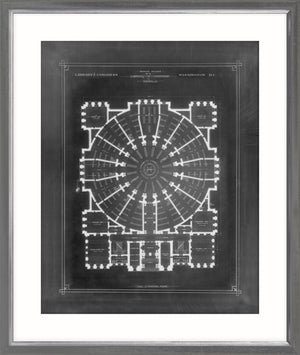 Blueprint – Principal Floor wall art featuring a detailed architectural plan in black and white.