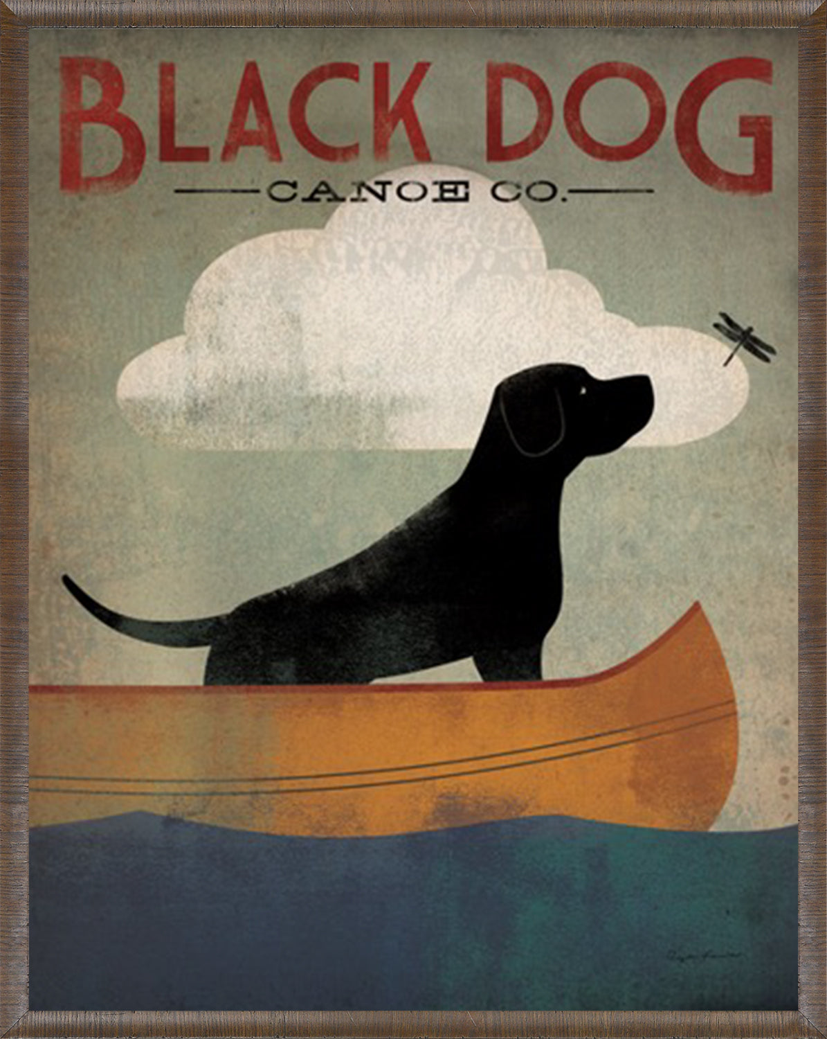 Black Dog – Canoe wall art