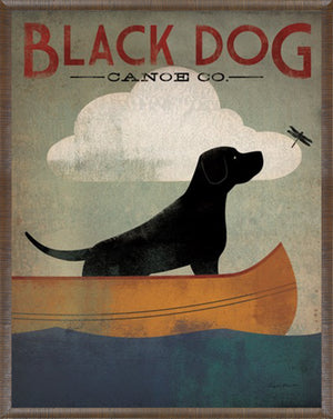 Black Dog – Canoe wall art